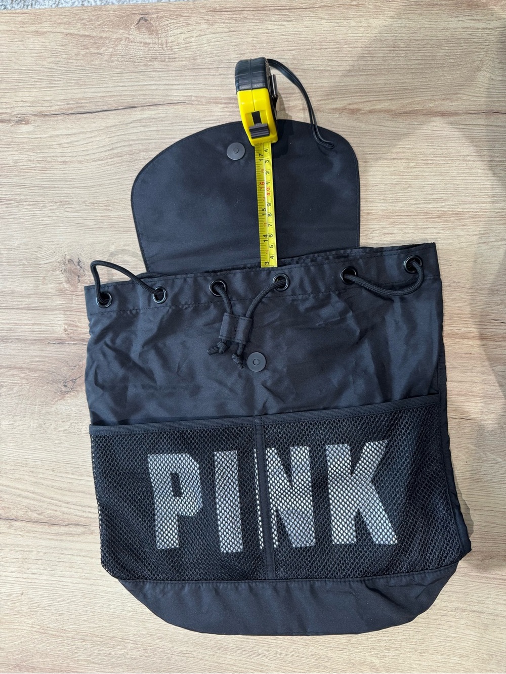 PINK Victoria's Secret Black Backpack with Strap Details - Picture 6 of 11